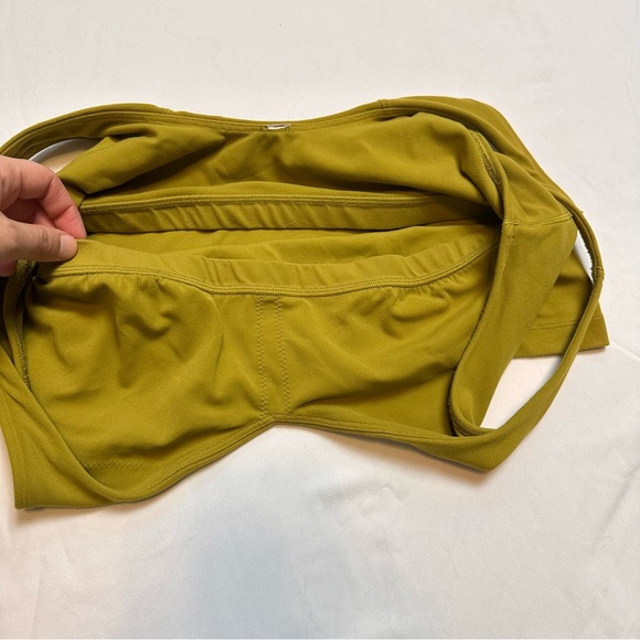Lululemon align tank top w/ built in bra olive green sz 14 - Picture 4 of 6